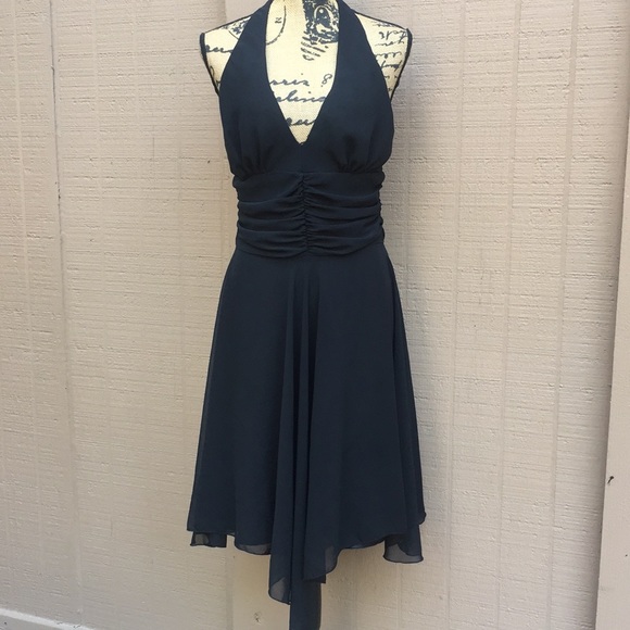 Sz XL Maria Bonita Black Asymmetrical Halter Dress - Picture 1 of 6